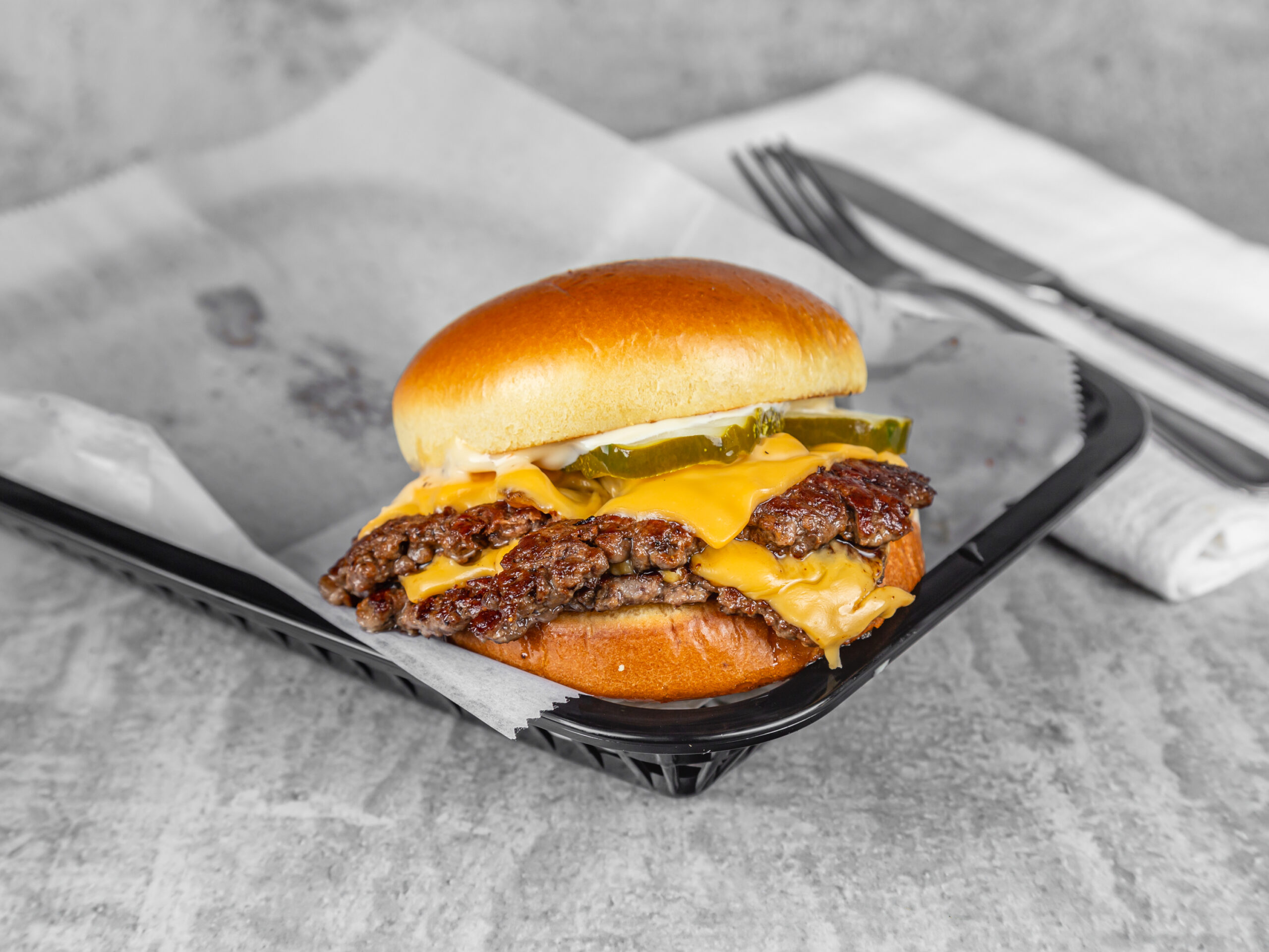 Classic Double Smash Burger - western.halalsmashburgers.com